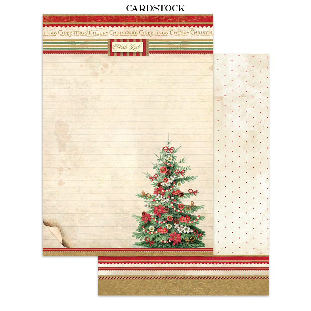 Stamperia Junk Journal - Classic Christmas - 21x29,7cm - Backgrounds - Sticker - Cut Outs