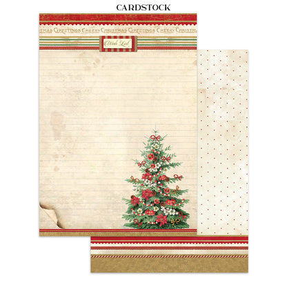Stamperia Junk Journal - Classic Christmas - 21x29,7cm - Backgrounds - Sticker - Cut Outs