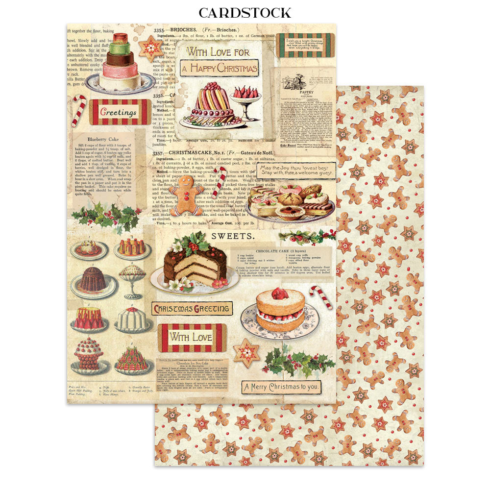 Stamperia Junk Journal - Classic Christmas - 21x29,7cm - Backgrounds - Sticker - Cut Outs