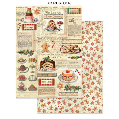 Stamperia Junk Journal - Classic Christmas - 21x29,7cm - Backgrounds - Sticker - Cut Outs