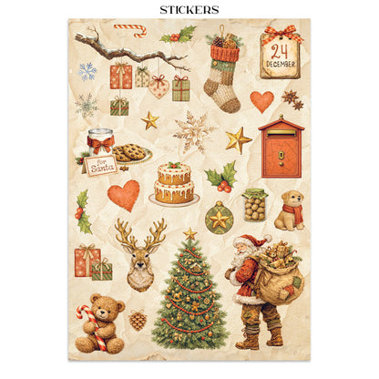 Stamperia Junk Journal - Silent Night - 21x29,7cm - Backgrounds - Sticker - Cut Outs