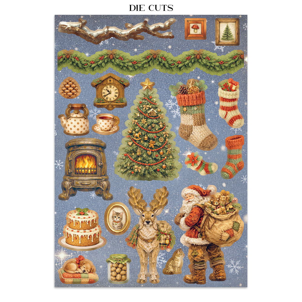 Stamperia Junk Journal - Silent Night - 21x29,7cm - Backgrounds - Sticker - Cut Outs