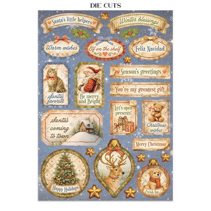 Stamperia Junk Journal - Silent Night - 21x29,7cm - Backgrounds - Sticker - Cut Outs