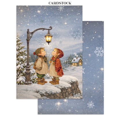 Stamperia Junk Journal - Silent Night - 21x29,7cm - Backgrounds - Sticker - Cut Outs