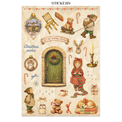 Stamperia Junk Journal - Silent Night - 21x29,7cm - Backgrounds - Sticker - Cut Outs