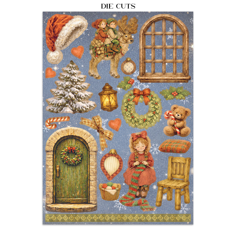Stamperia Junk Journal - Silent Night - 21x29,7cm - Backgrounds - Sticker - Cut Outs