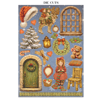 Stamperia Junk Journal - Silent Night - 21x29,7cm - Backgrounds - Sticker - Cut Outs