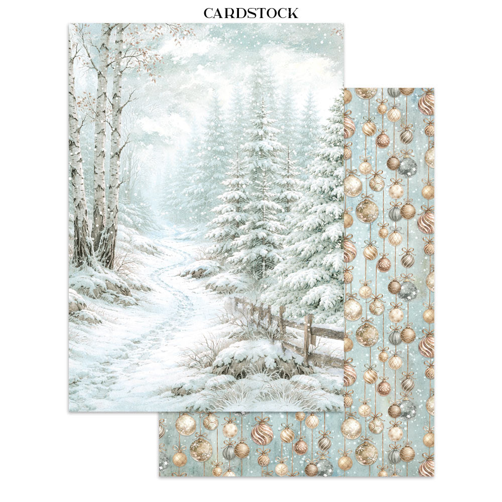 Stamperia Junk Journal - White Christmas - 21x29,7cm - Backgrounds - Sticker - Cut Outs