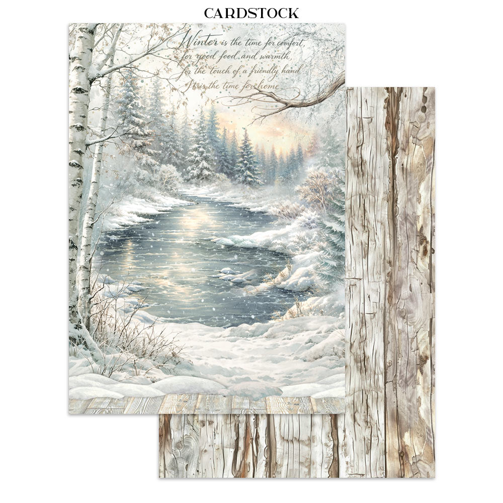 Stamperia Junk Journal - White Christmas - 21x29,7cm - Backgrounds - Sticker - Cut Outs