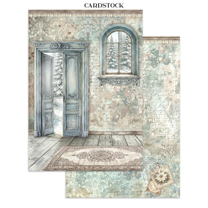Stamperia Junk Journal - White Christmas - 21x29,7cm - Backgrounds - Sticker - Cut Outs
