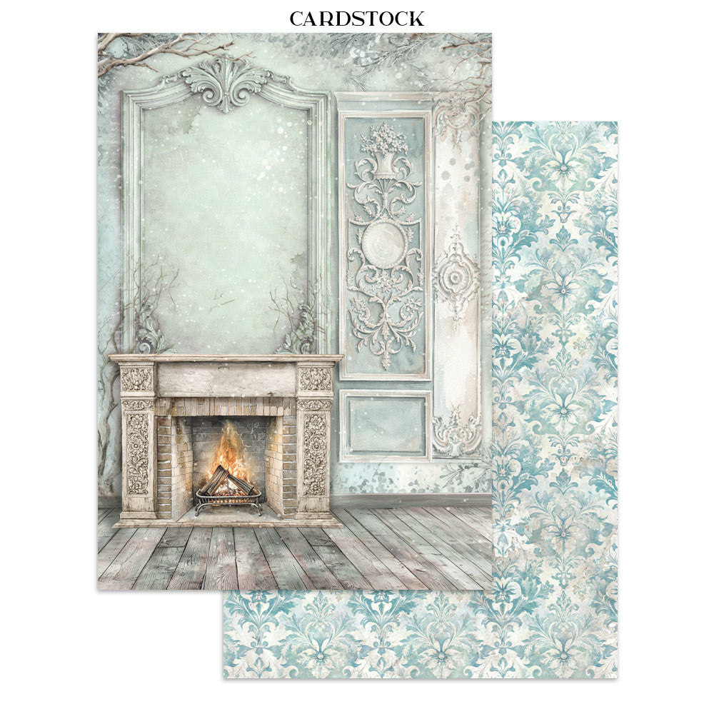 Stamperia Junk Journal - White Christmas - 21x29,7cm - Backgrounds - Sticker - Cut Outs
