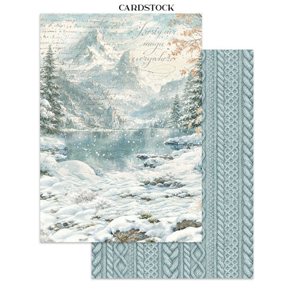 Stamperia Junk Journal - White Christmas - 21x29,7cm - Backgrounds - Sticker - Cut Outs