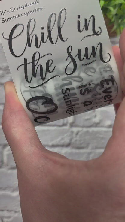 PET Tape 3D Stickerband Summer quotes 7cm x 1,50m