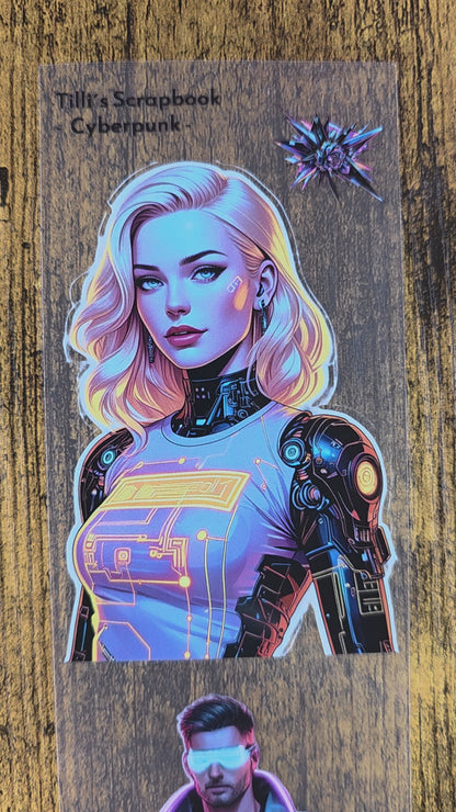 PET Tape Stickerband Cyberpunk 7cm x 1,50m